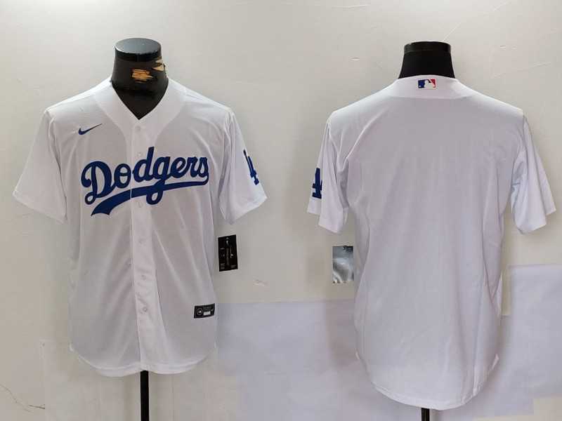 Men%27s Los Angeles Dodgers Blank White Cool Base Stitched Jersey->los angeles dodgers->MLB Jersey